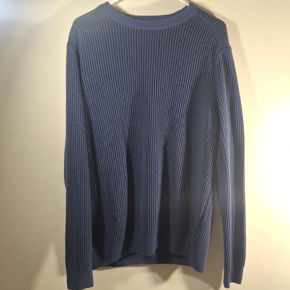 Vineyard Vines Men's Made in Italy Long Sleeve Navy Crewneck Sweater Size L